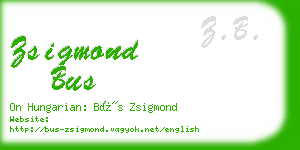 zsigmond bus business card